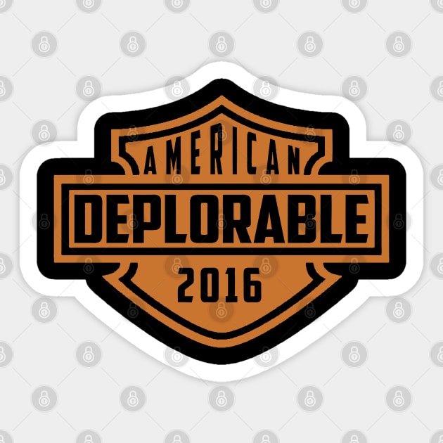 dEPLORABLE 1 Sticker by ALAMOGrafix